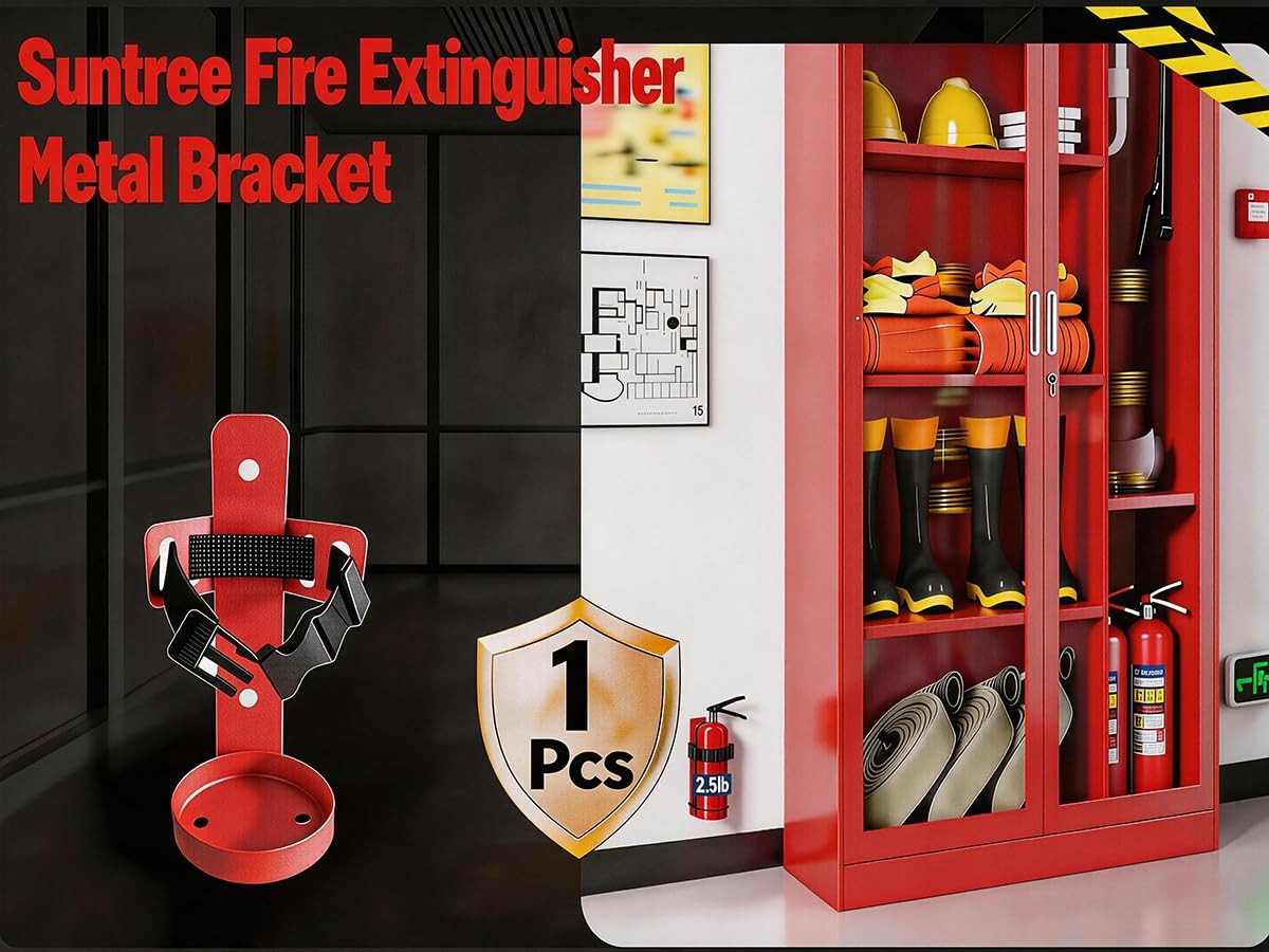 2.5lb Fire Extinguisher Mount Heavy Duty Quick Release Metal Wall Bracket