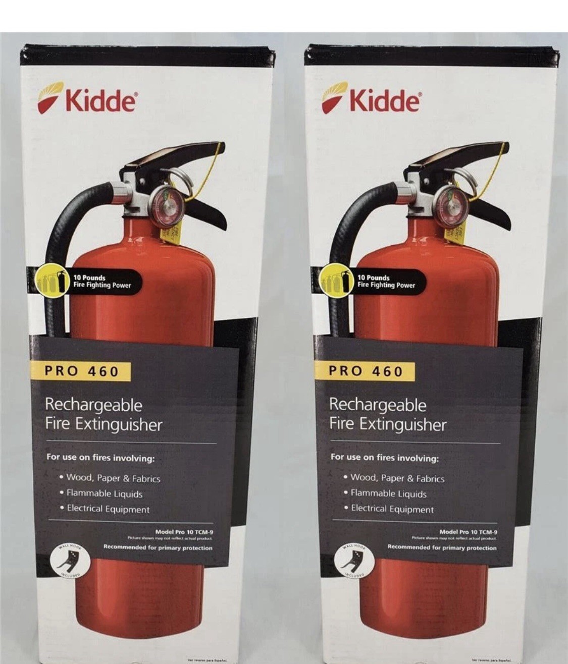Kidde Pro 460 4-A:60-B:C Class ABC 10LB Dry Chem Rechargeable Fire Extinguisher