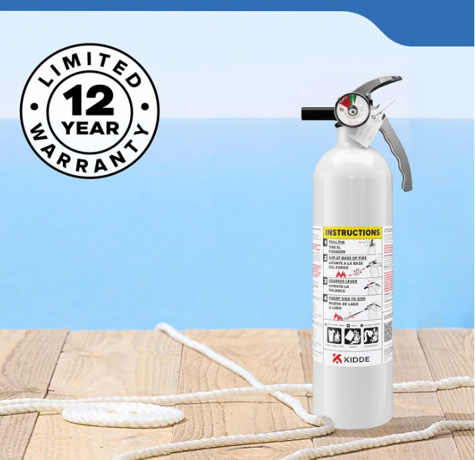 2 Pack Kidde Boat Fire Extinguishers, Single-Use 1A10BC, Reliable Safety