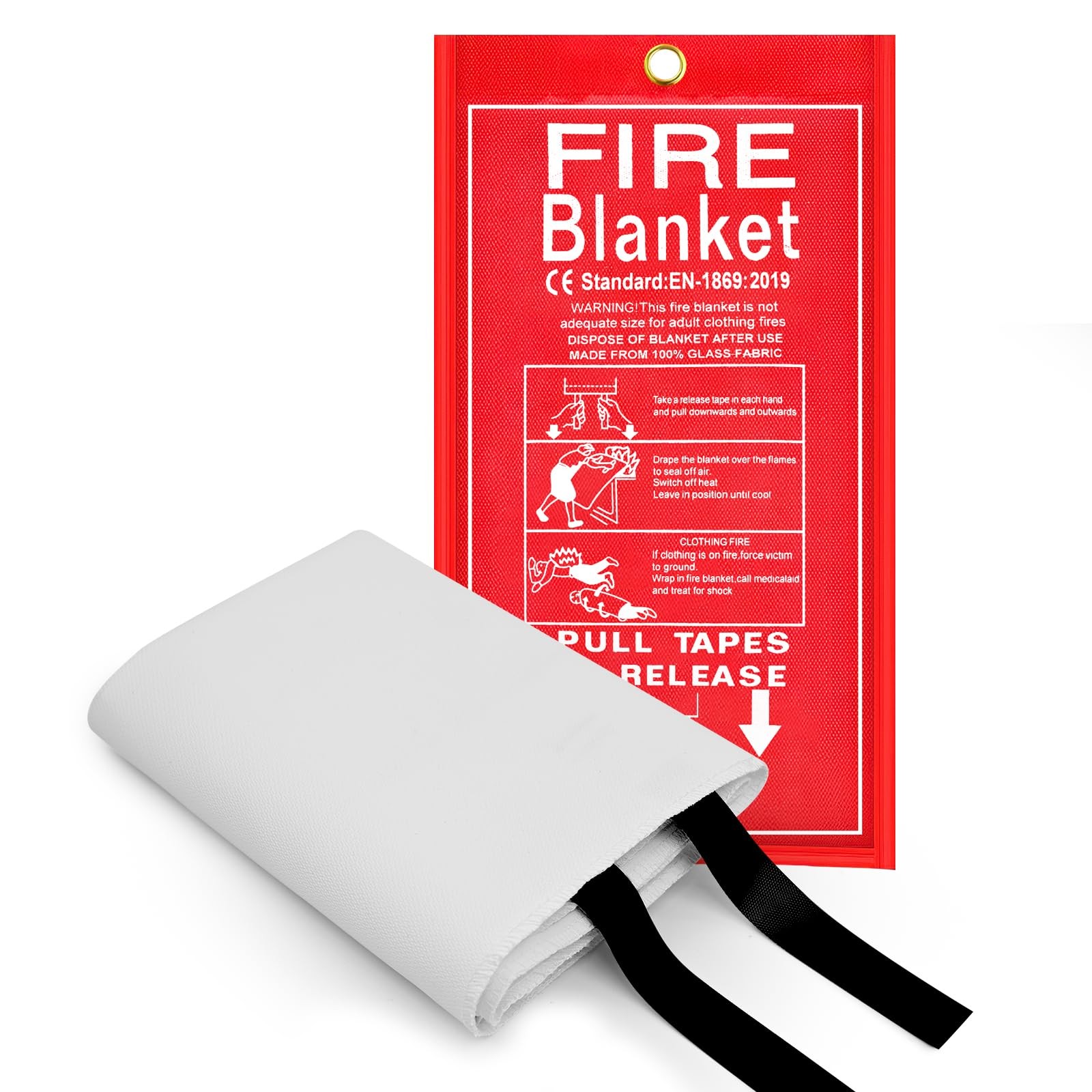Fire Blanket Emergency Fiberglass Fire Suppression Cover for Home Camping