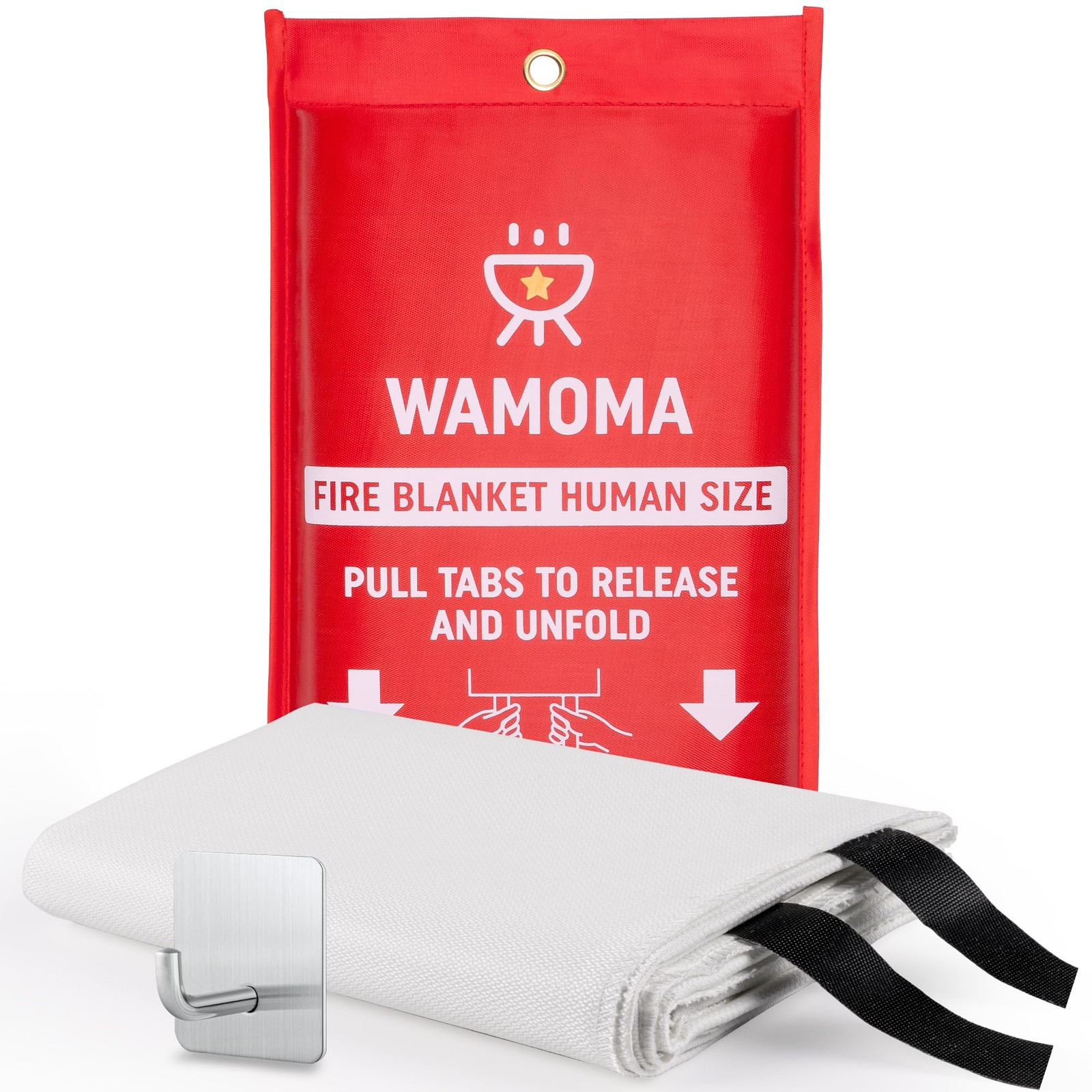 Human Size Fire Blanket – (47″ x 71″) Extra Large Fire Proof Blanket for Home…