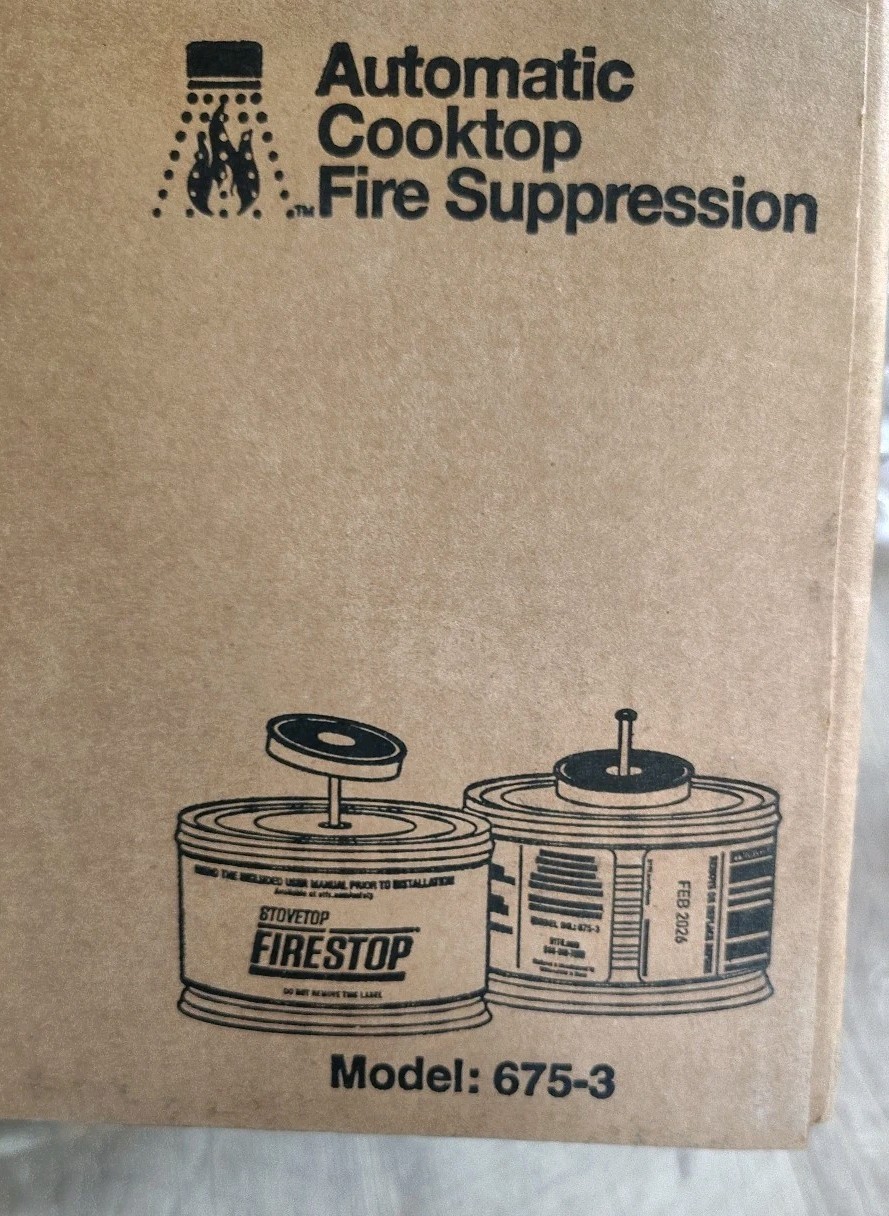 Stovetop Firestop Vent Hood RangeHood Fire Suppressors 675-3 EXP 7/2031 (4 Packs