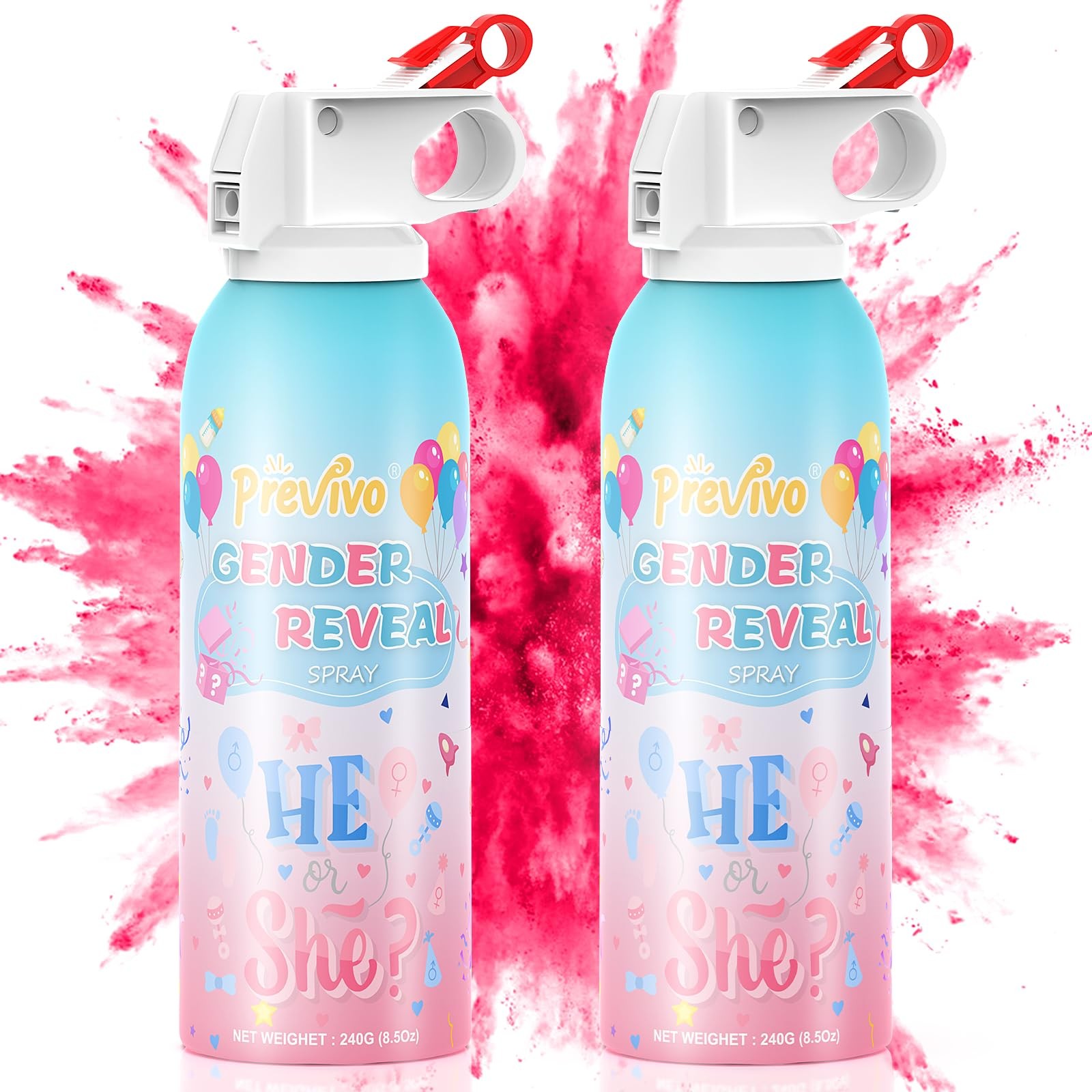 Reveal Fire Extinguisher Set -Gender Reveal Color Smoke Powder Spray – 100% B…