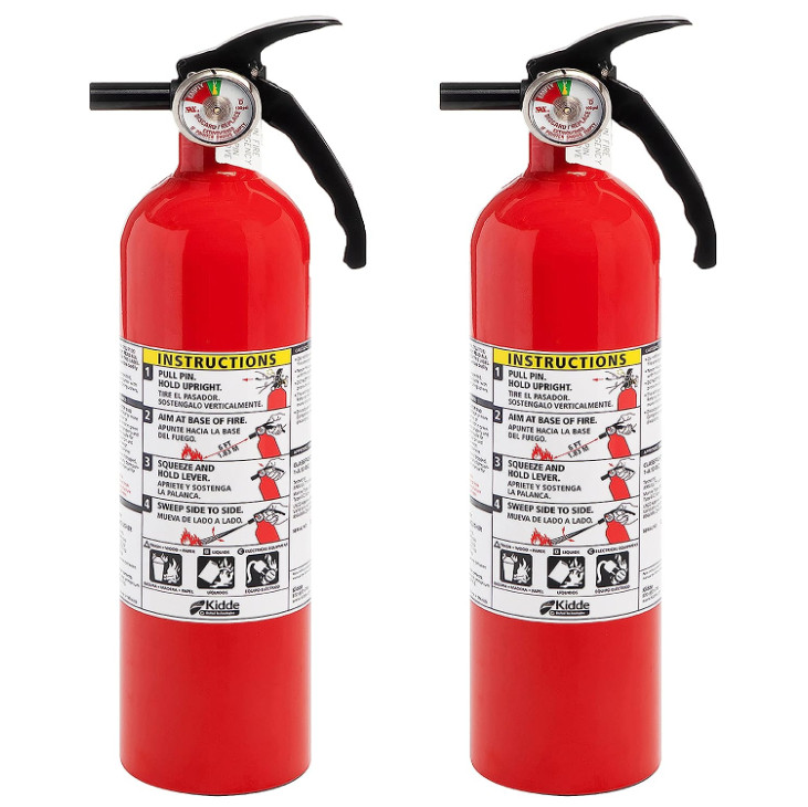 Set of 2 FIRE EXTINGUISHER For Car Truck Auto Marine Boat Kidde 3-Lb Dry