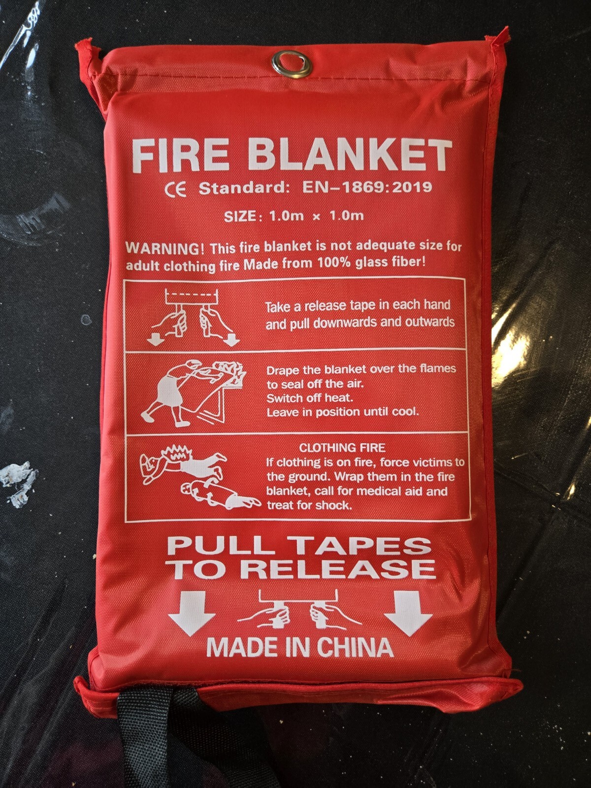 FIRE BLANKET Fiberglass Hero Emergency Home Retardant Prepared 39”x39” 2 PACK