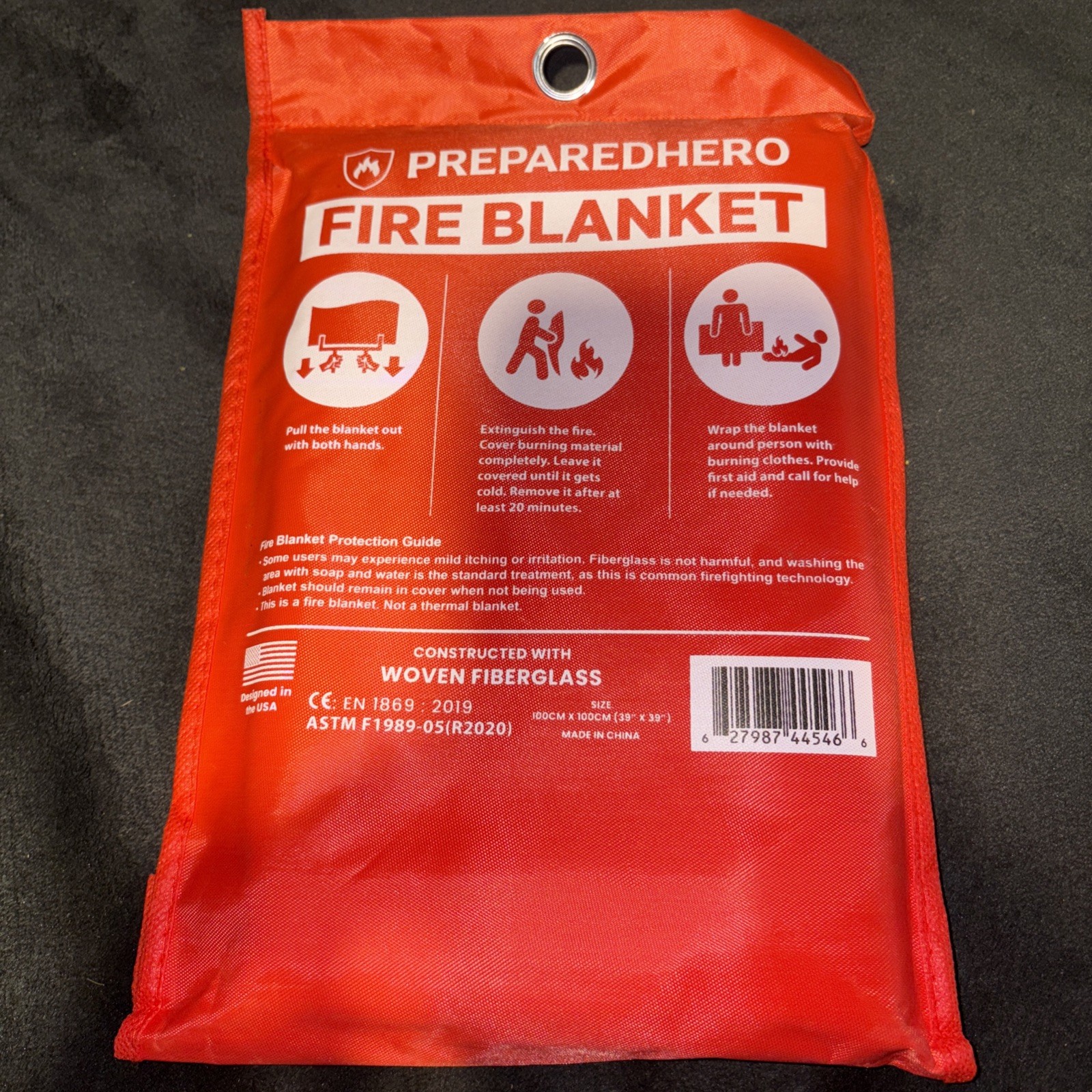 Prepared Hero Emergency Fire Blanket – 1 Pack – Fire Suppression for Kitchen, 40