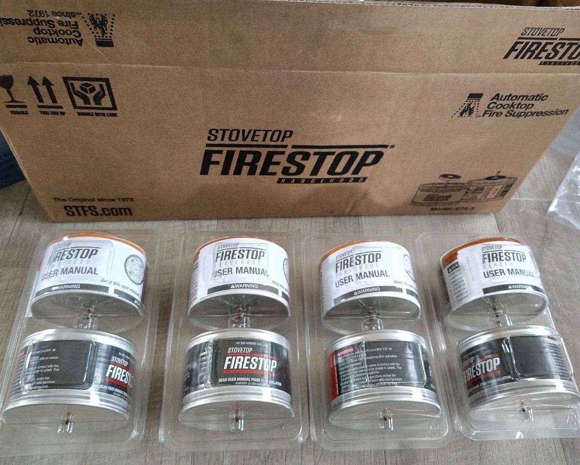 Stovetop Firestop Vent Hood RangeHood Fire Suppressors 675-3 EXP 7/2031 (4 Packs