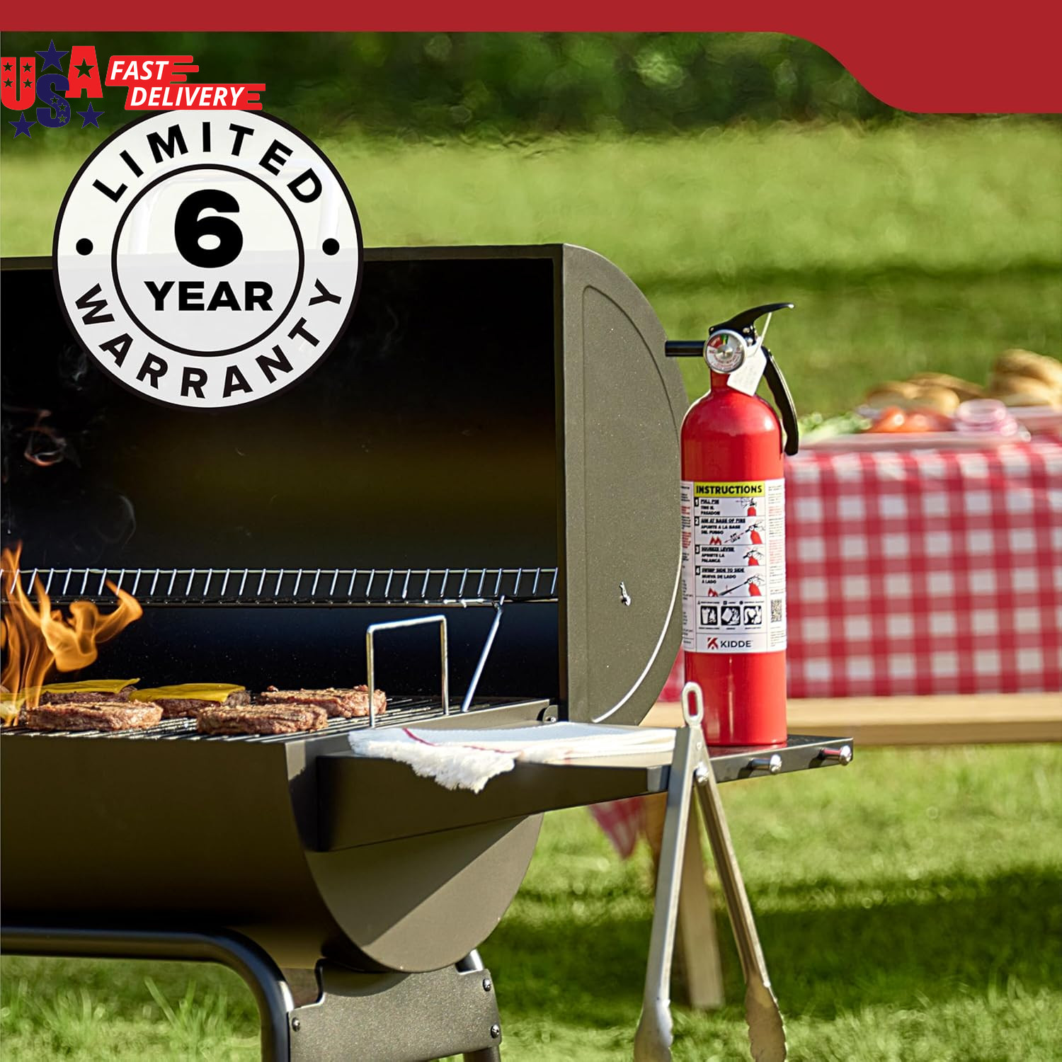 , FA110G, Multi Purpose Fire Extinguisher for Home, Office, Dorm, Residential, 1