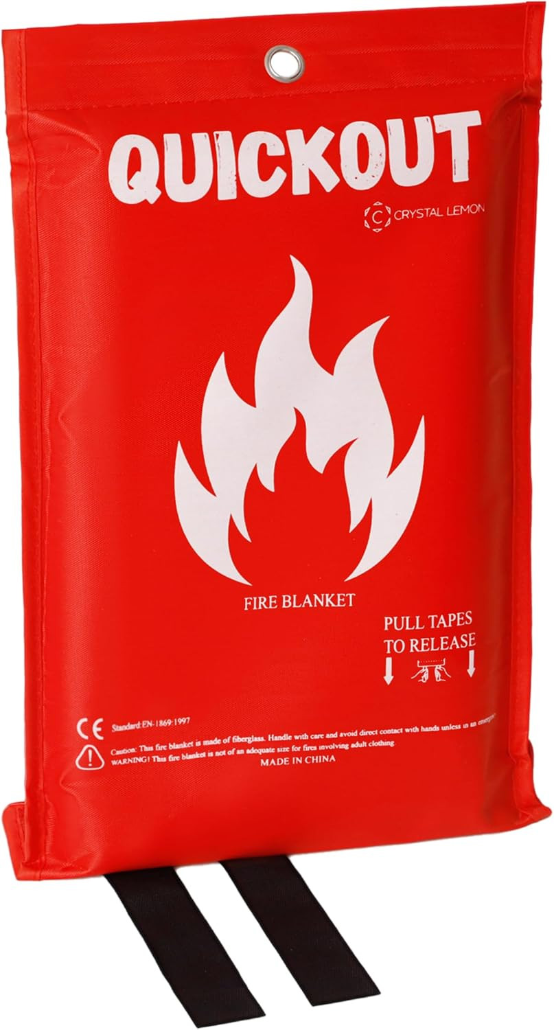 Fire Blanket Survival Cover for Kitchen – Home Safety Heat Protection for Small