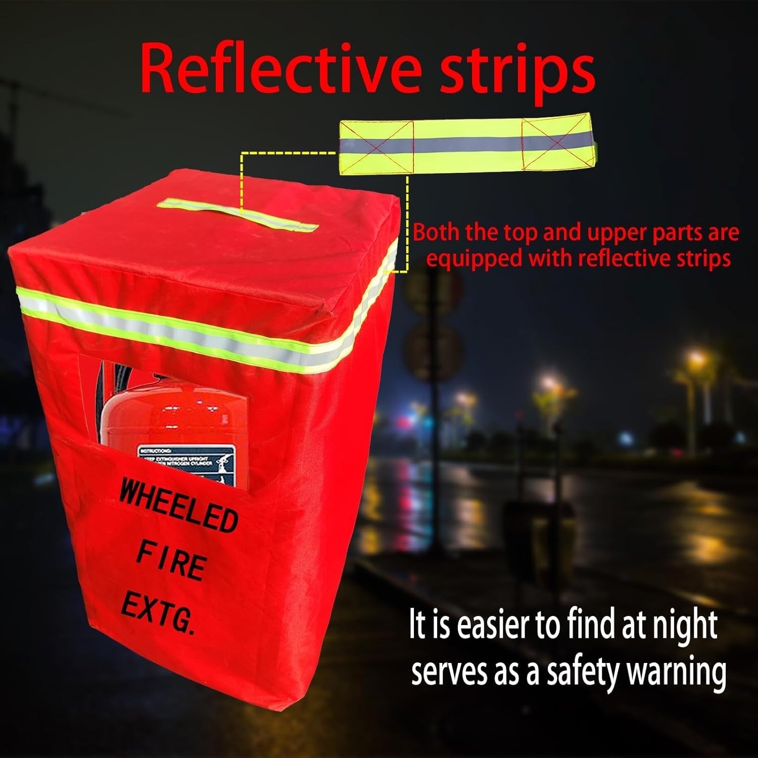 Wheeled Fire Extinguisher Cover HD Cart Protective Cover w/Window 300-350lbs