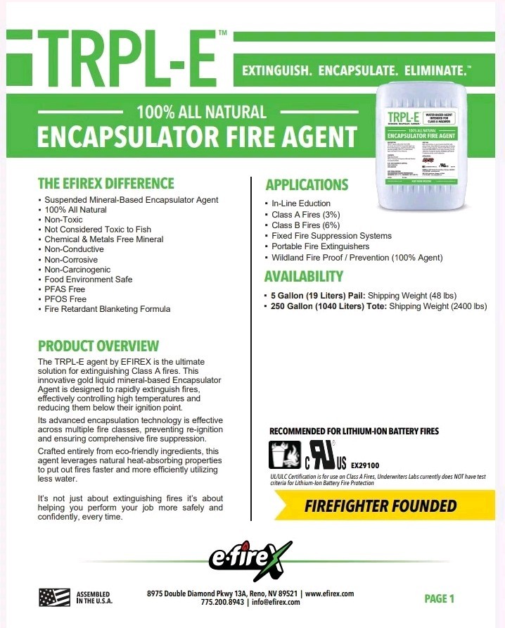 🔥eFireX Lithium Class D Fire Extinguisher Brand New 9 Liter (30lb)W/ Bracket