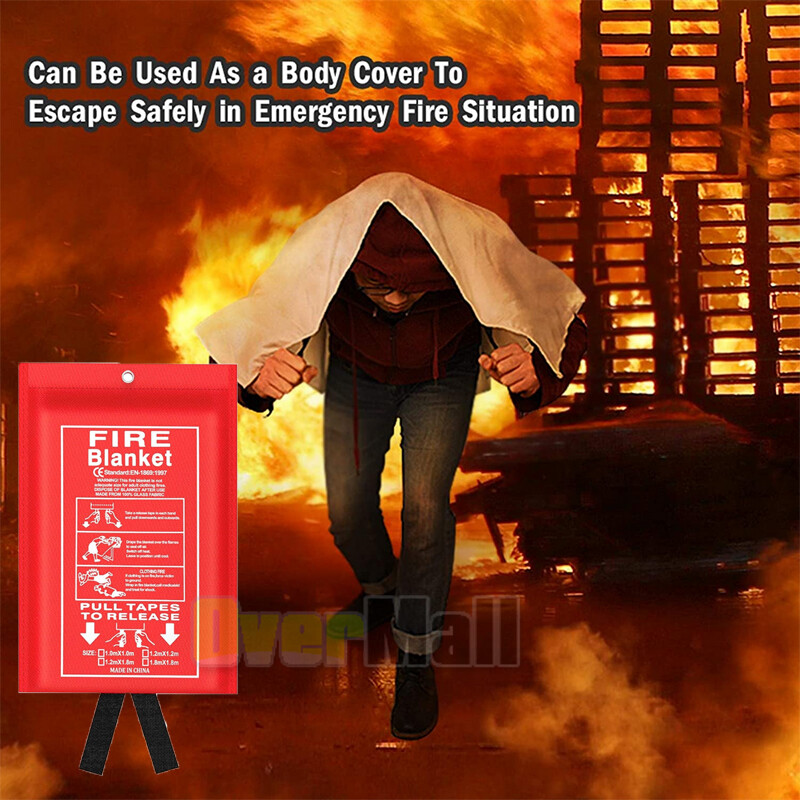 47″X47″ Fire Blanket Emergency for Home Car Fiberglass Fire Suppression Blanket
