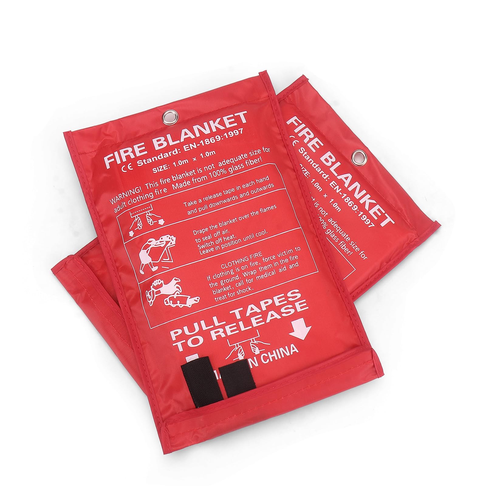 Fire Blanket – 2 Pack, Fire Suppression Blanket for Home and Kitchen, 40” x 4…