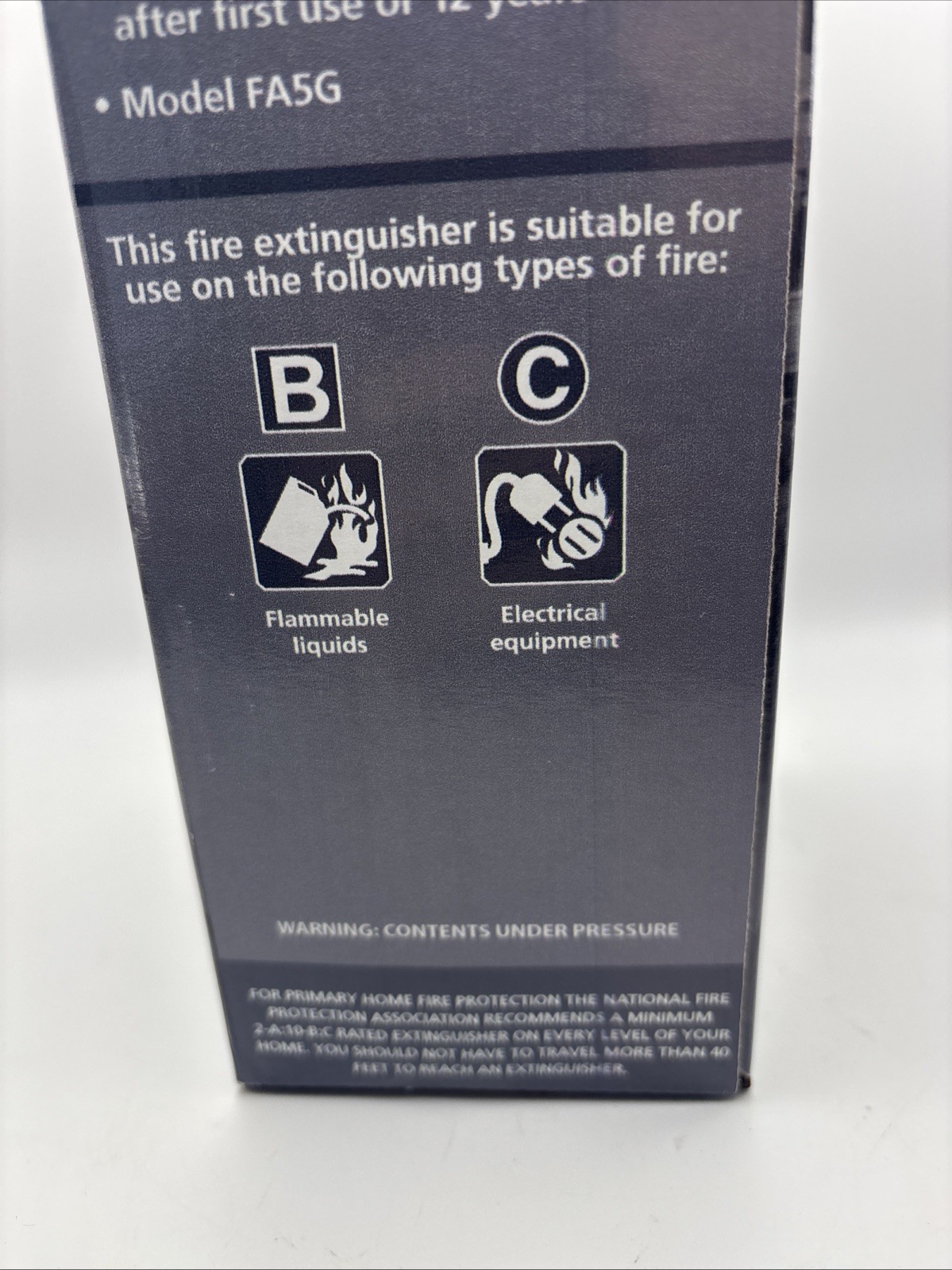 Kidde Fire Extinguisher UL Rated 5-B:C, Model FA5G BC Dry Chemical w/Bracket NEW