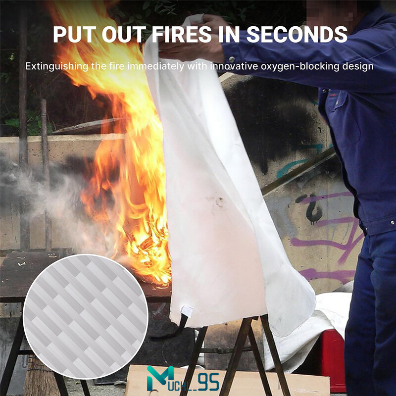 FIRE BLANKET Fiberglass Emergency Home Office Retardant Prepared 59”x59”,LARGE