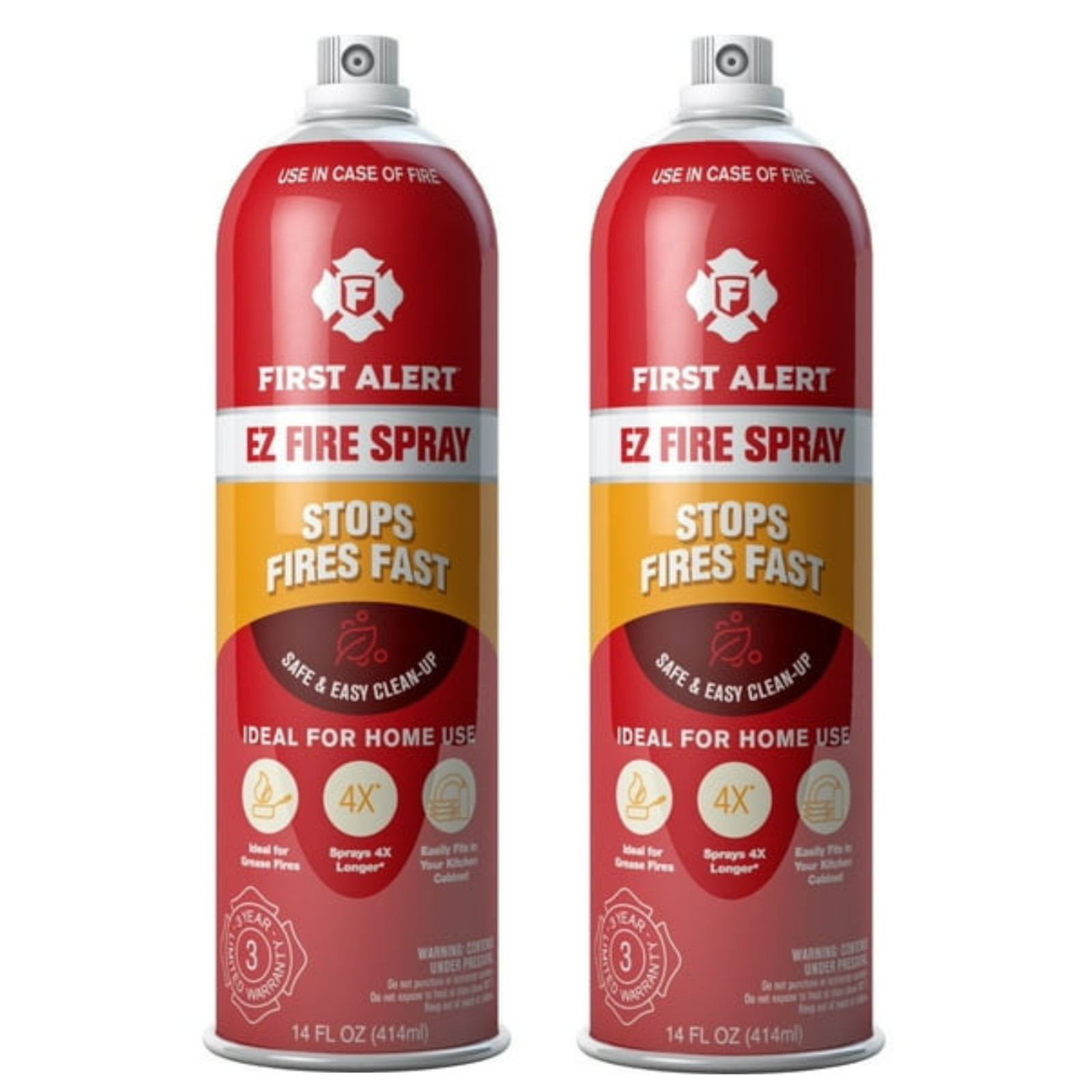 EZ Fire Spray by First Alert – Portable Fire Extinguisher Foam, 14oz, Pack of 2