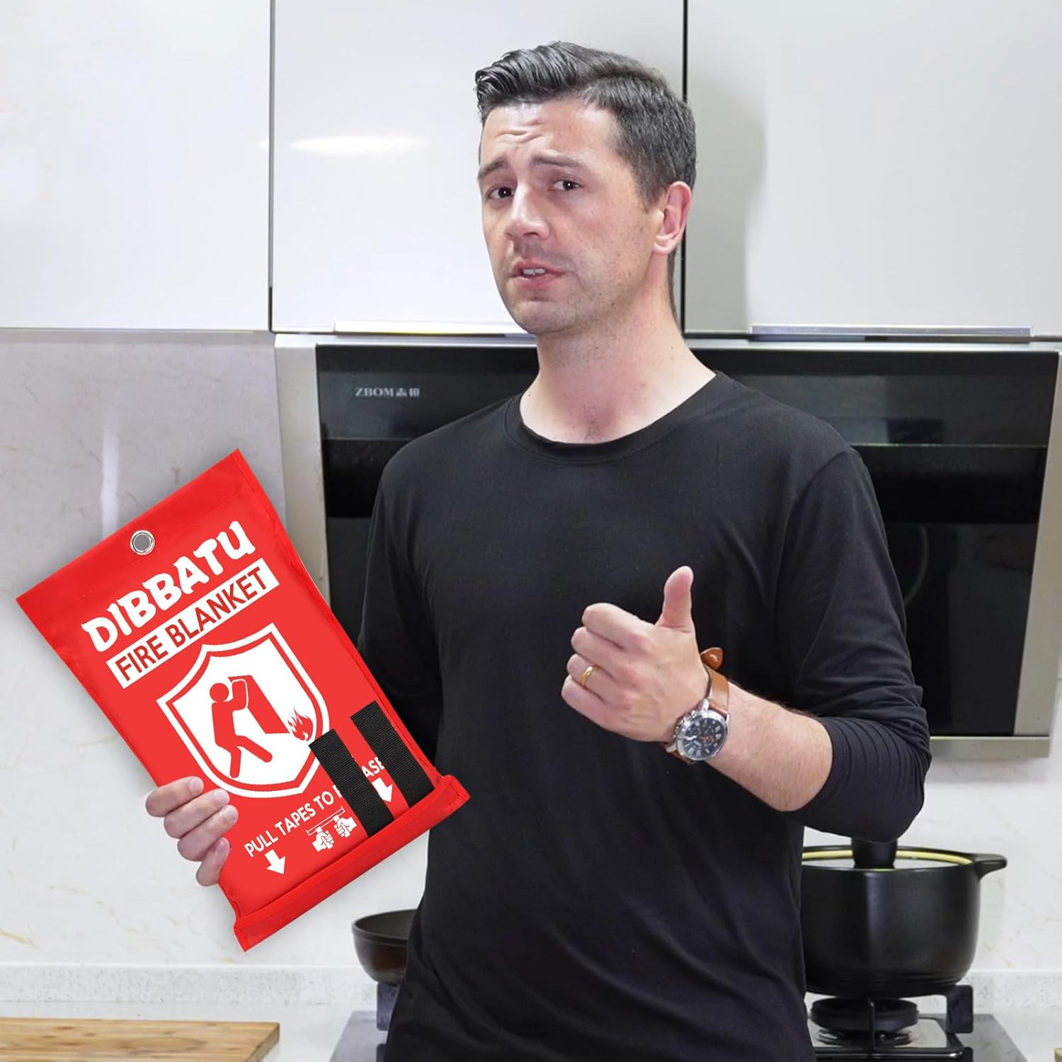 Fire Blanket for Home and Kitchen, Fire Blankets Emergency for Home, Emergency F