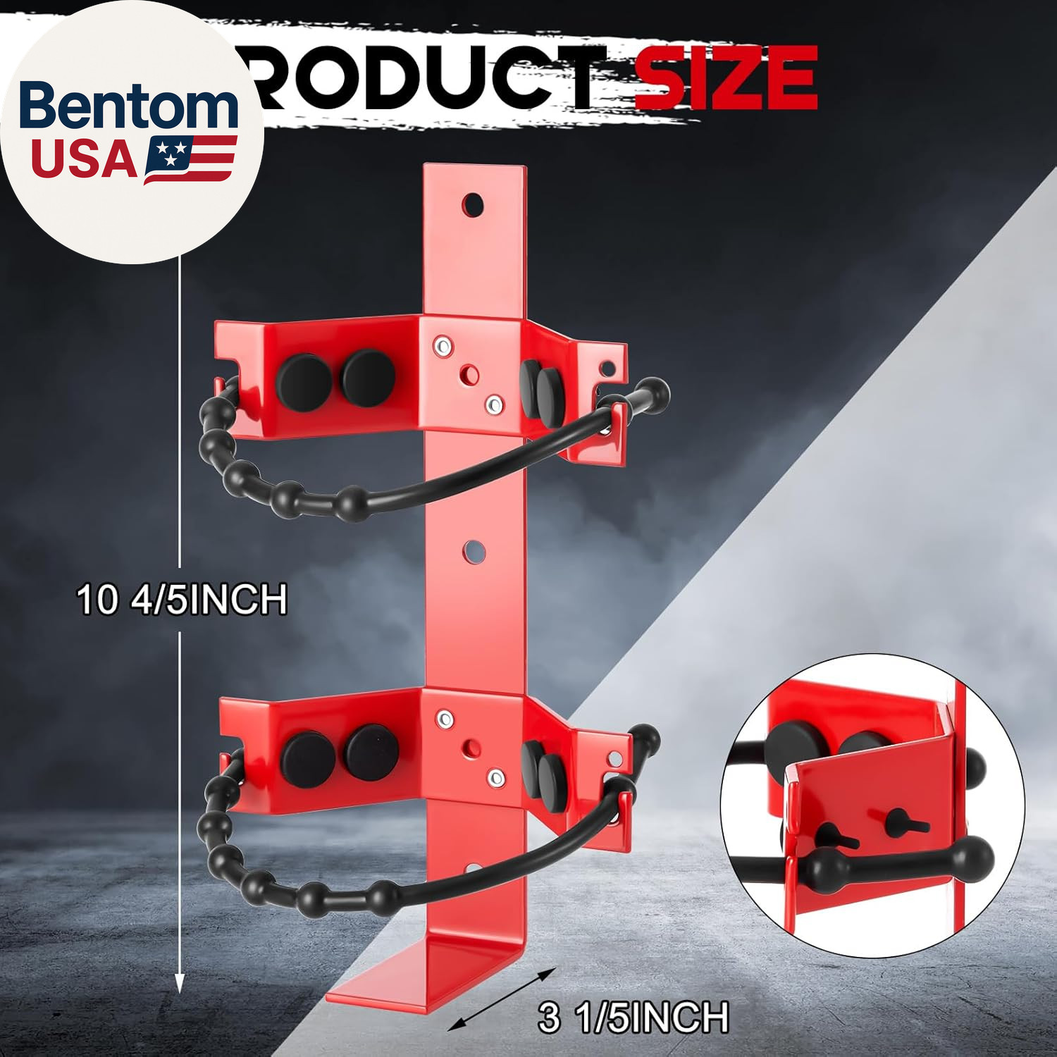 2 Pcs Fire Extinguisher Mount Bracket Adjustable, Supports up to 2.5 and 5Lb, He