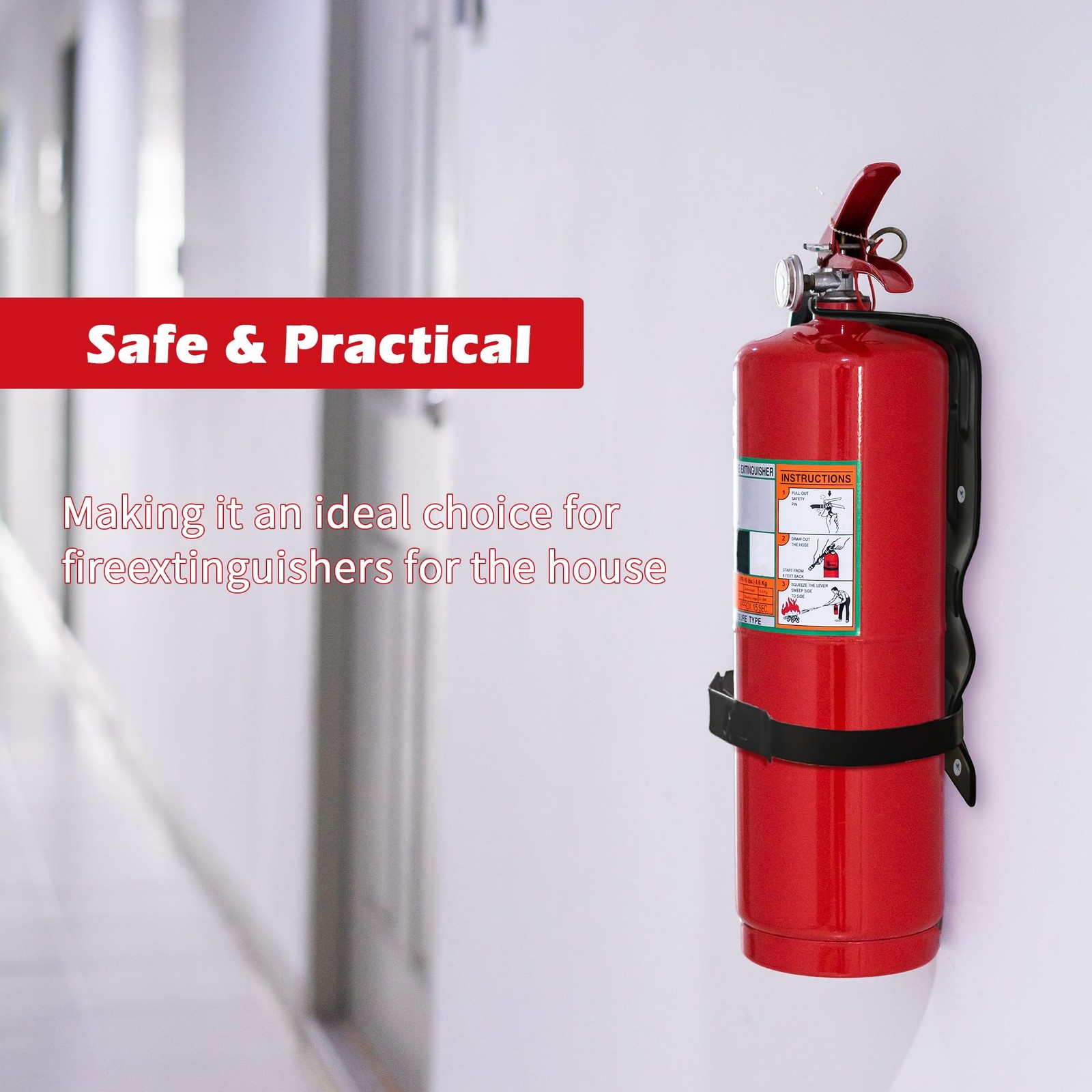 2 PCS Heavy Duty 5 LB Fire Extinguisher Wall Mount Brackets Holder Metal