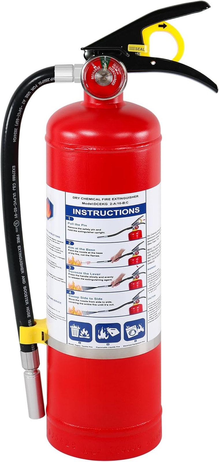 ABC Dry Chemical Fire Extinguishers, 5 lb 2a10bc Fire Extinguisher for Home, Bus