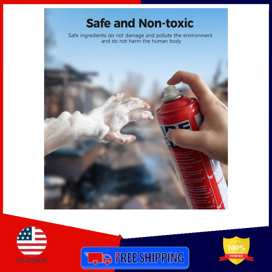Fire Extinguisher 2Pk with Mounting Bracket, ABCK Aerosol Spray,Prevents Reignit