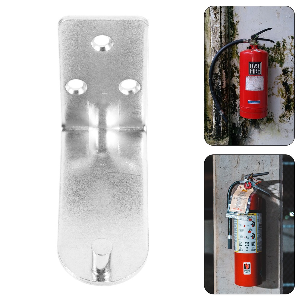 10Pcs L Shaped Fire Extinguisher Wall Hooks Metal Bracket Holder Transparent