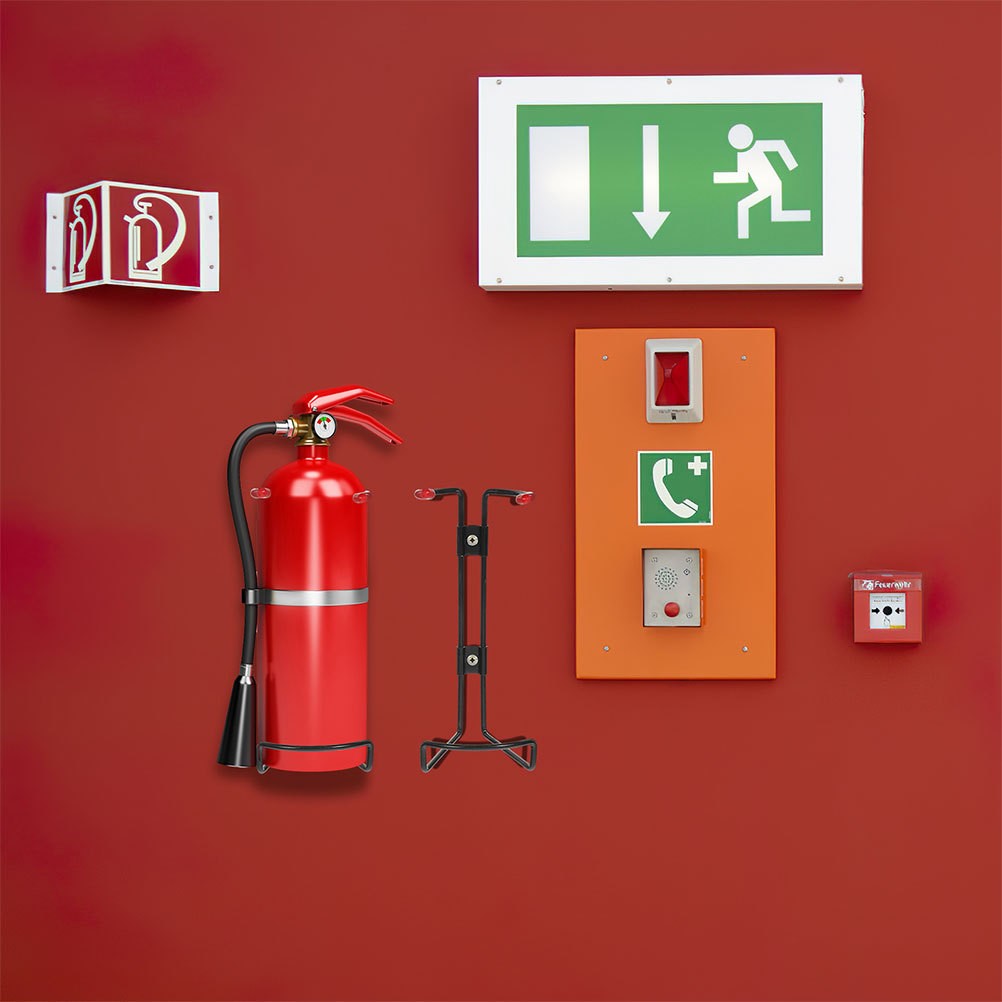 2Pcs Steel Fire Extinguisher Wall Brackets Durable Mounts for Home Usage