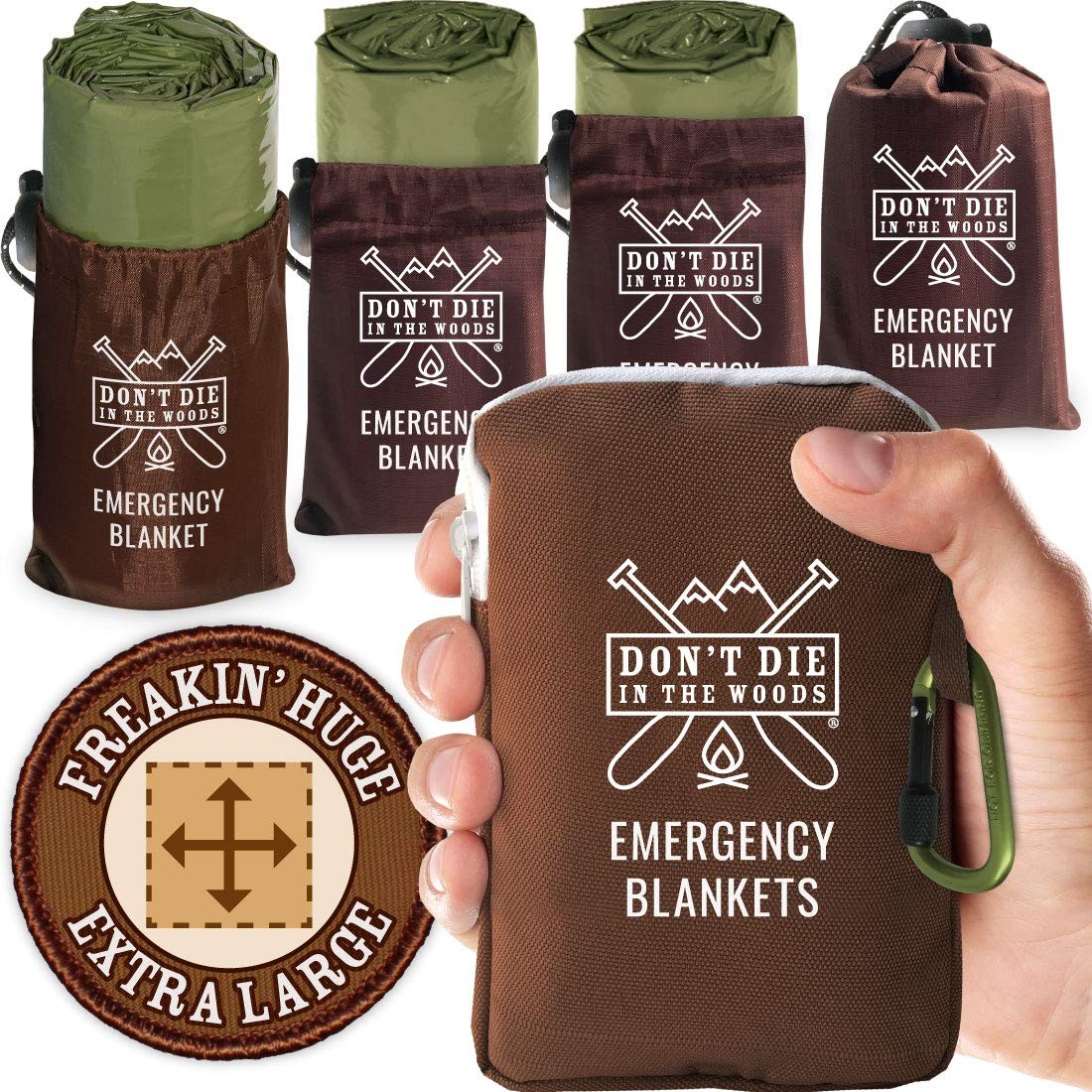 – Freakin’ Huge Emergency Blankets [4-Pack] Extra Large Thermal Mylar Space B…