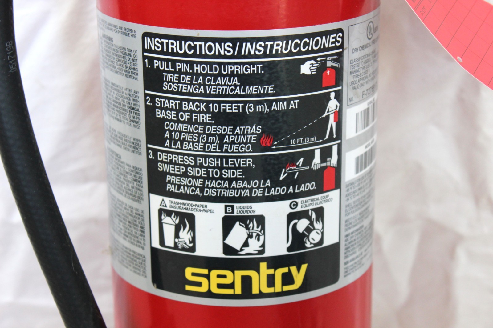 Sentry AA10S Dry Chemical 10lb Fire Extinguisher (2022 model)
