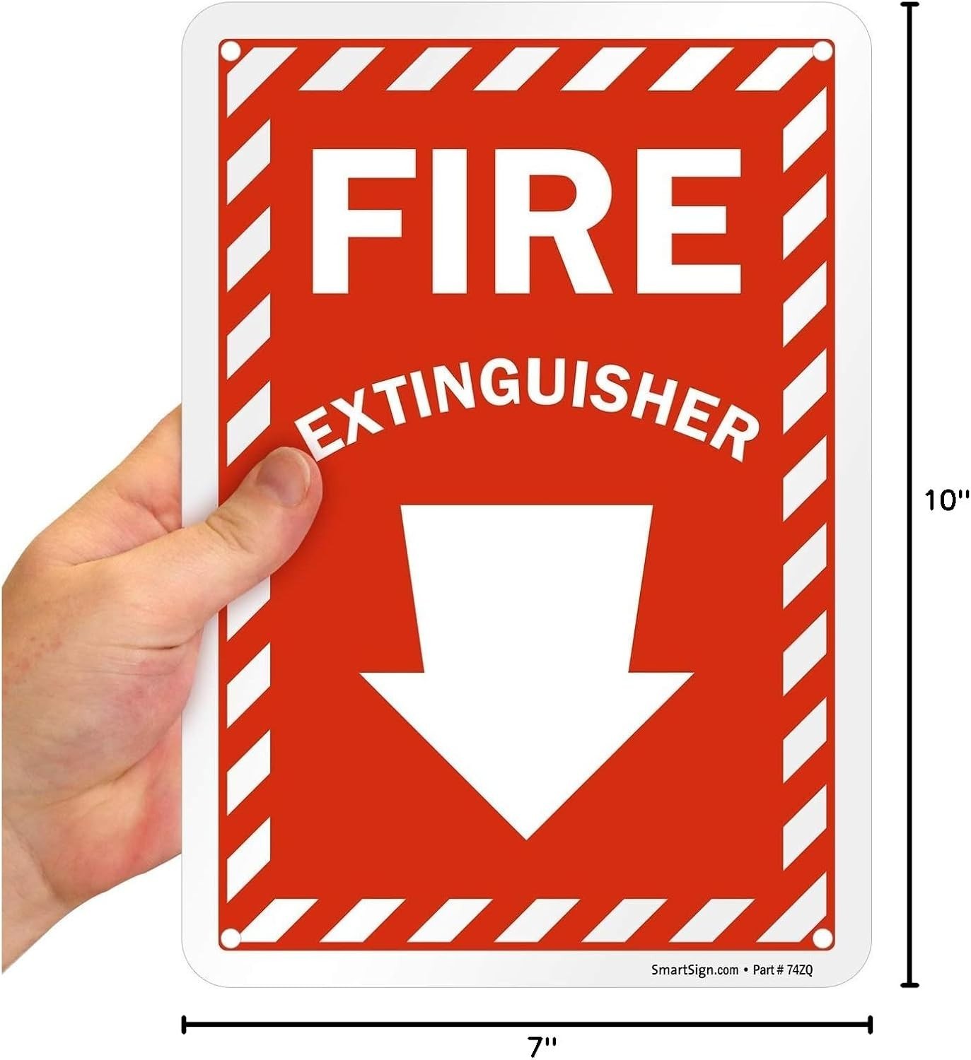Red and White Fire Extinguisher Sign 10×7 – Digitally Printed & Weatherproof