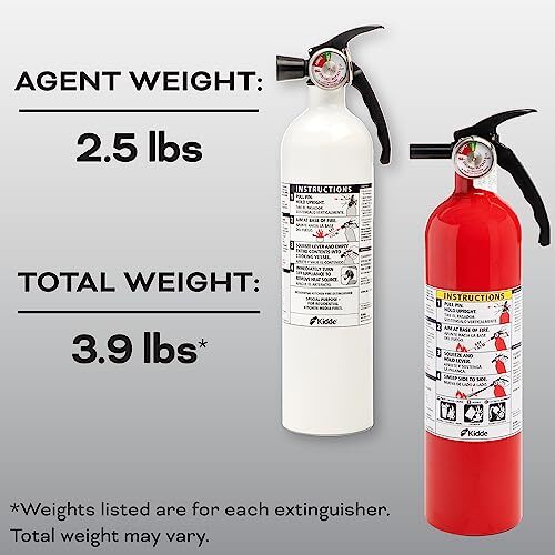 Kidde Fire Extinguisher Value Pack Red White Home Kitchen Safety 2 Pack
