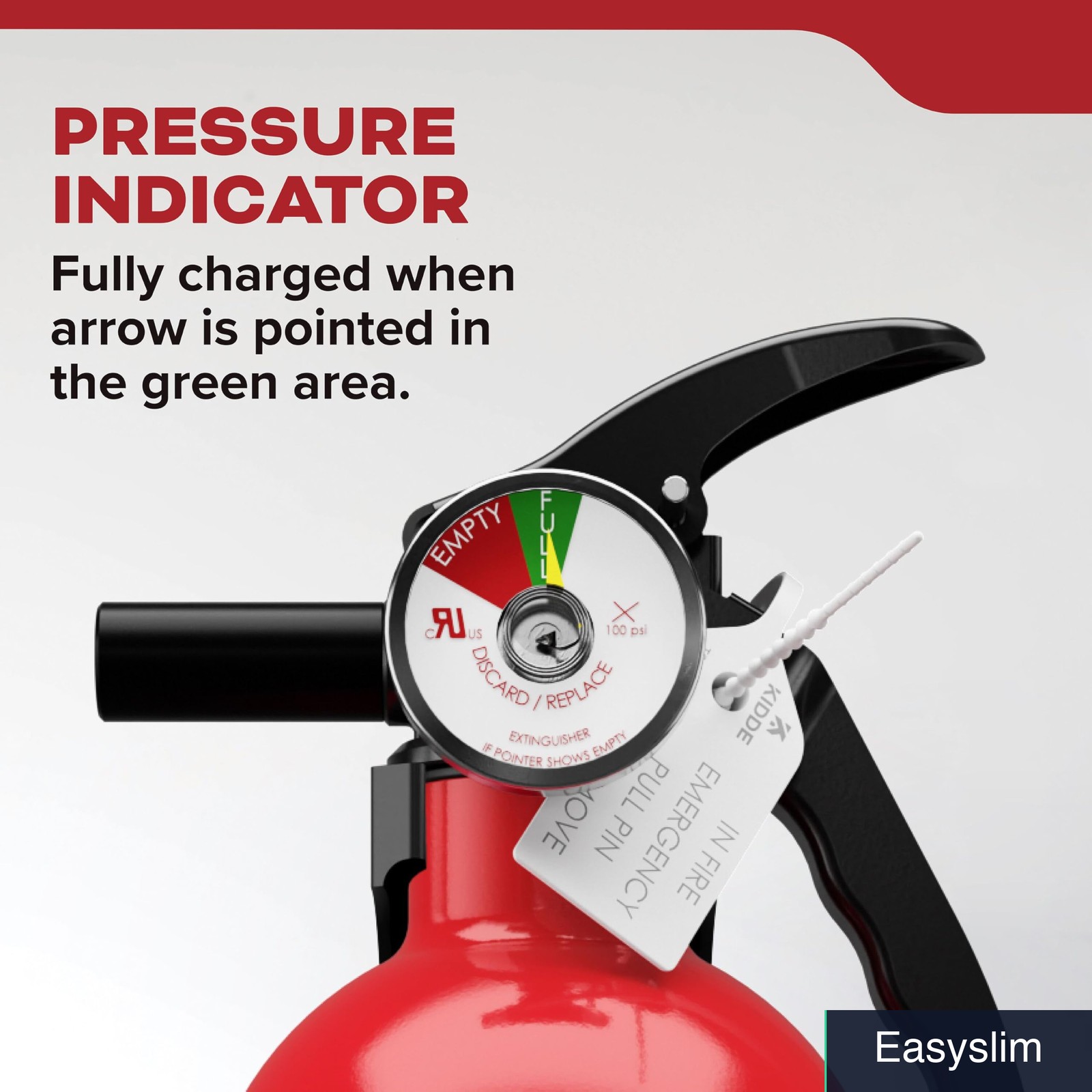 Fire Extinguisher Home 2.5 Pound 1-A:10-B:C Aluminum Red UL Listed Safety