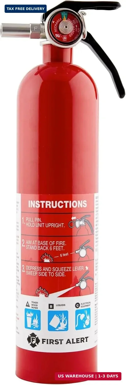 First Alert Home1-2, Standard Home Fire Extinguisher, Red, 2PACK