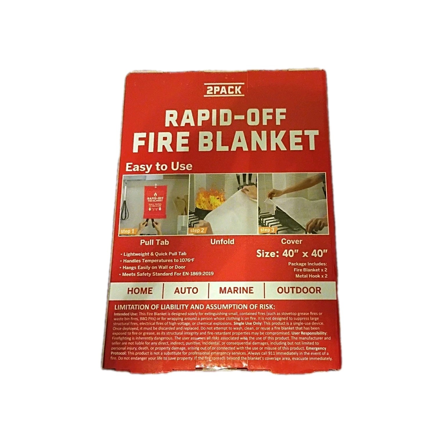 Fire blanket 2 pack