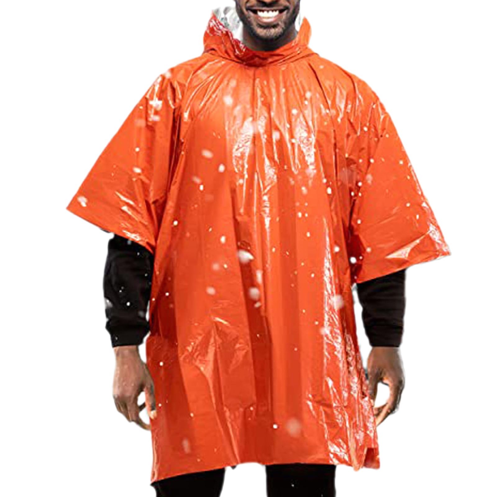 Emergency Poncho with Mylar Blanket Liner for Survival Gear, Waterproof, Wind…