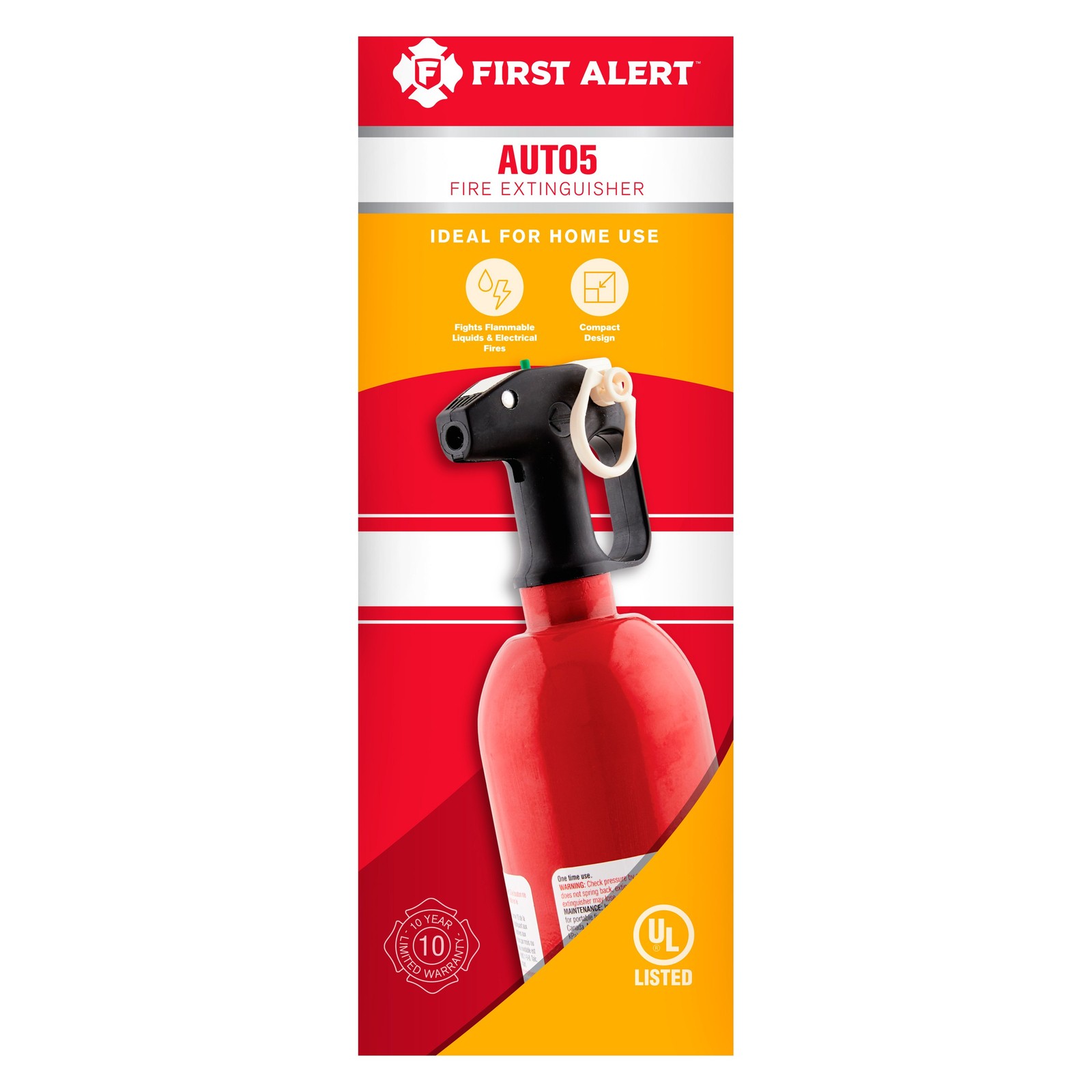 BRK 1.4 lb 5-B:C Auto Fire Extinguisher w Plastic Bracket Assembly