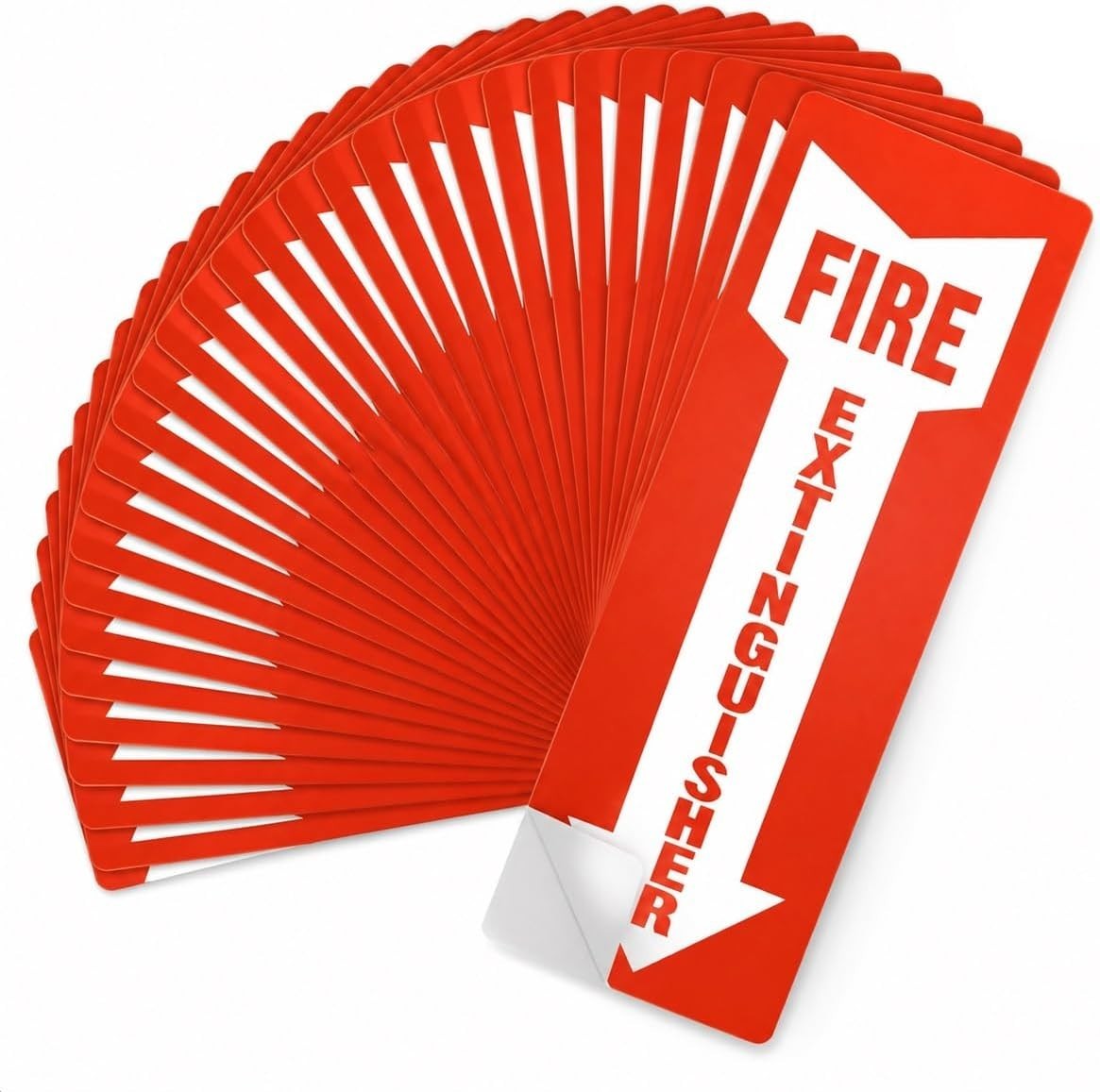 24 Pack Fire Extinguisher Signs – 4×12 Inch Vinyl Signs | Waterproof & Fade-Resi