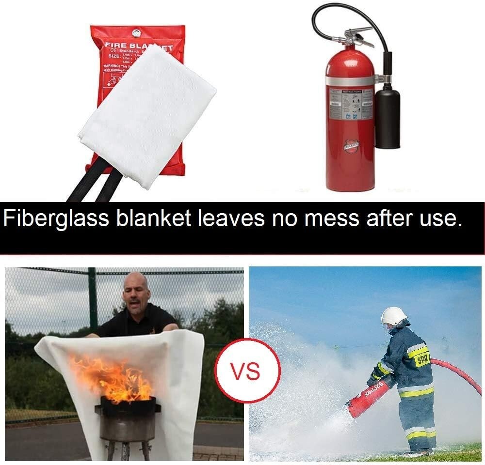 Fiberglass Fire Blanket Emergency Kit – 5 Pack of Rescue Blankets for Safety