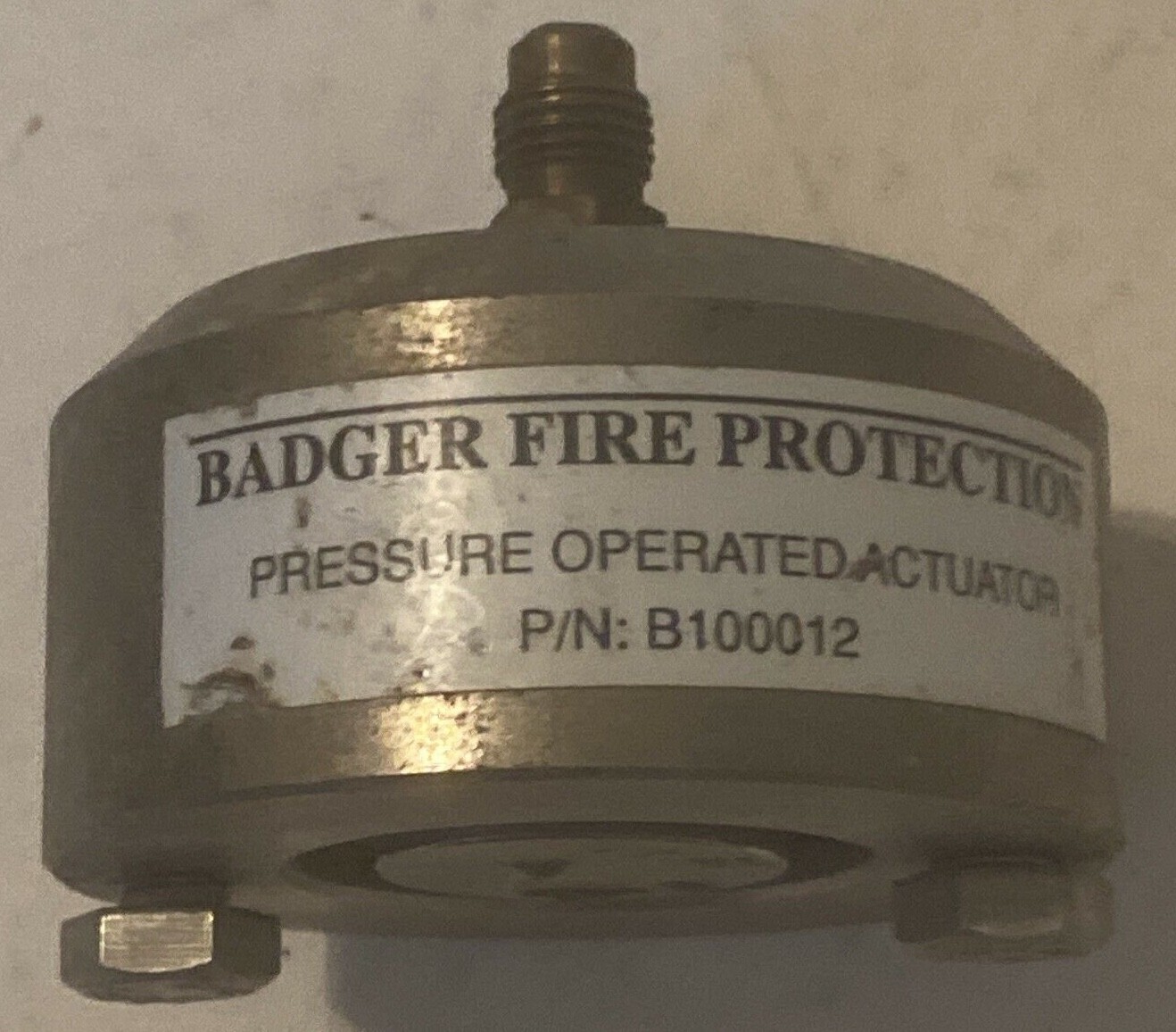 Badger Fire Protection B100012 Pressure Operated Actuator