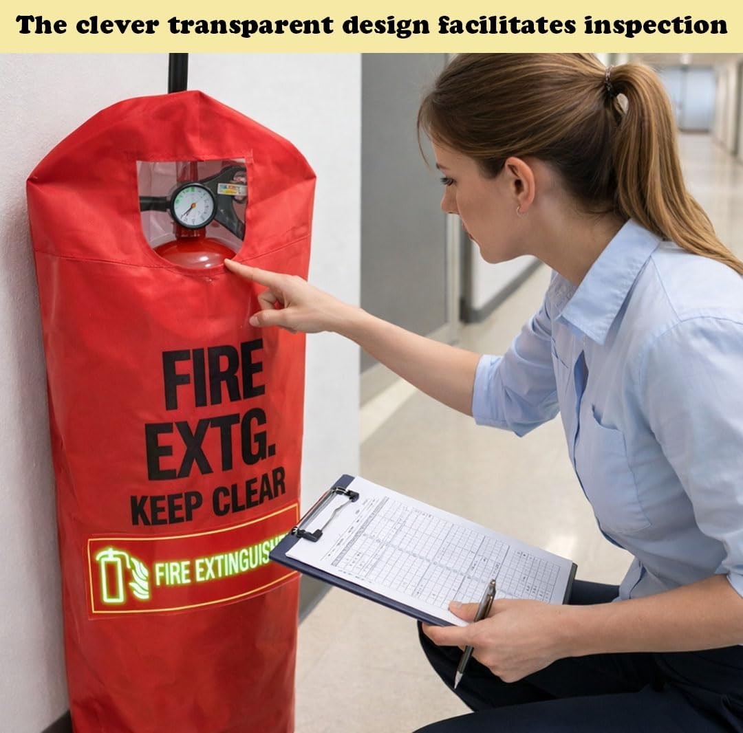 Fire Extinguisher Cover 6-Pack, Fits 13-20 Lb Units, Heavy-Duty Thick Protective