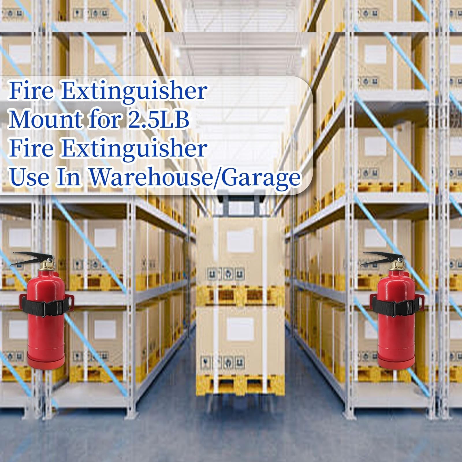 Fire Extinguisher Mount Bracket Wall Hook Holder Hanger for 2.5 LBS Home