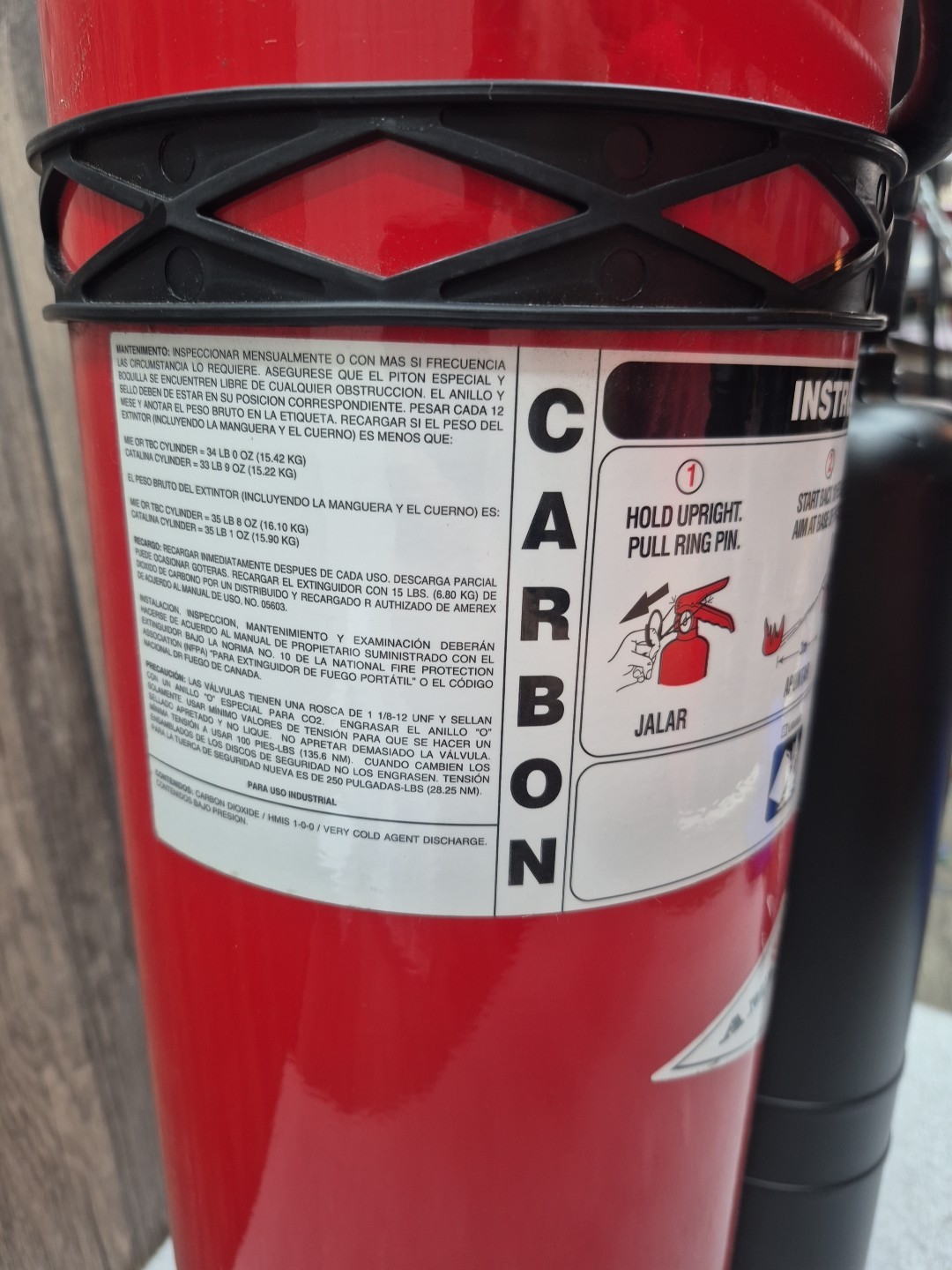 Amerex 331 Fire Extinguisher, 15 Lb Capacity, Class Bc , Ul Rating10b:C ,