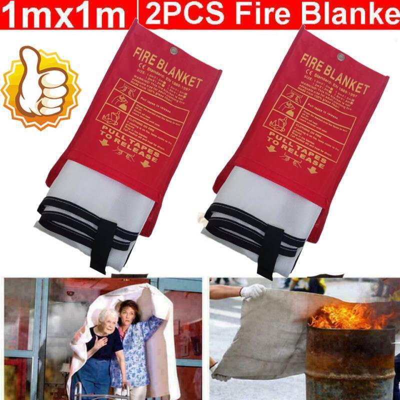4X Large Fire Blanket Fireproof For Home Kitchen Office Caravan Emergency Safety