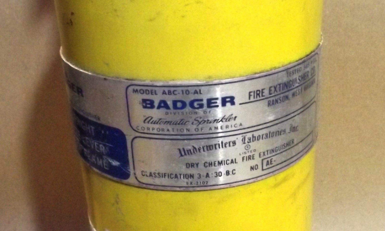 Badger 10 LB. Multi-Purpose Dry Chemical Fire Extinguisher