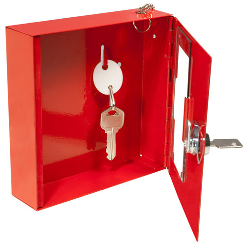 BARSKA Emergency Key Box w/ Attached Hammer and Key in Red, AX11826