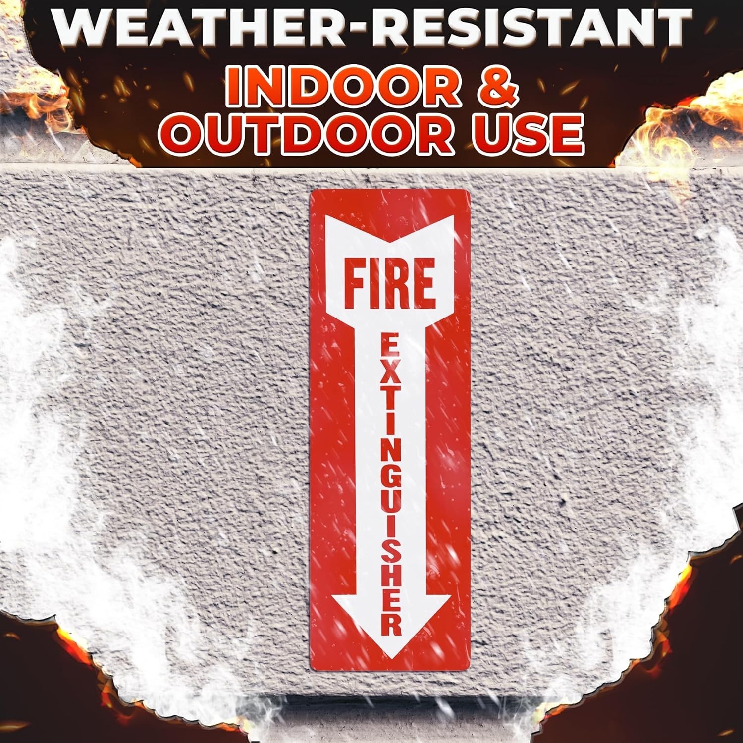 24 Pack Fire Extinguisher Signs – 4×12 Inch Vinyl Signs | Waterproof & Fade-Resi