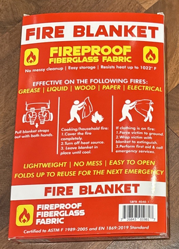 Silverback 40″ X 40″ Fireproof Fiberglass 550 Degrees Fire Blanket FREE SHIPPING