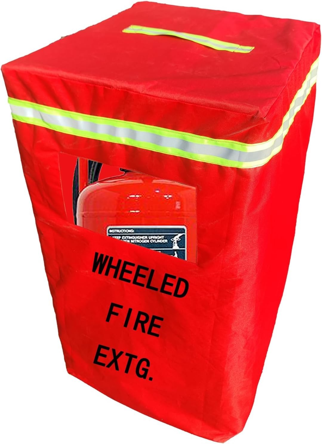 Wheeled Fire Extinguisher Cover HD Cart Protective Cover w/Window 300-350lbs