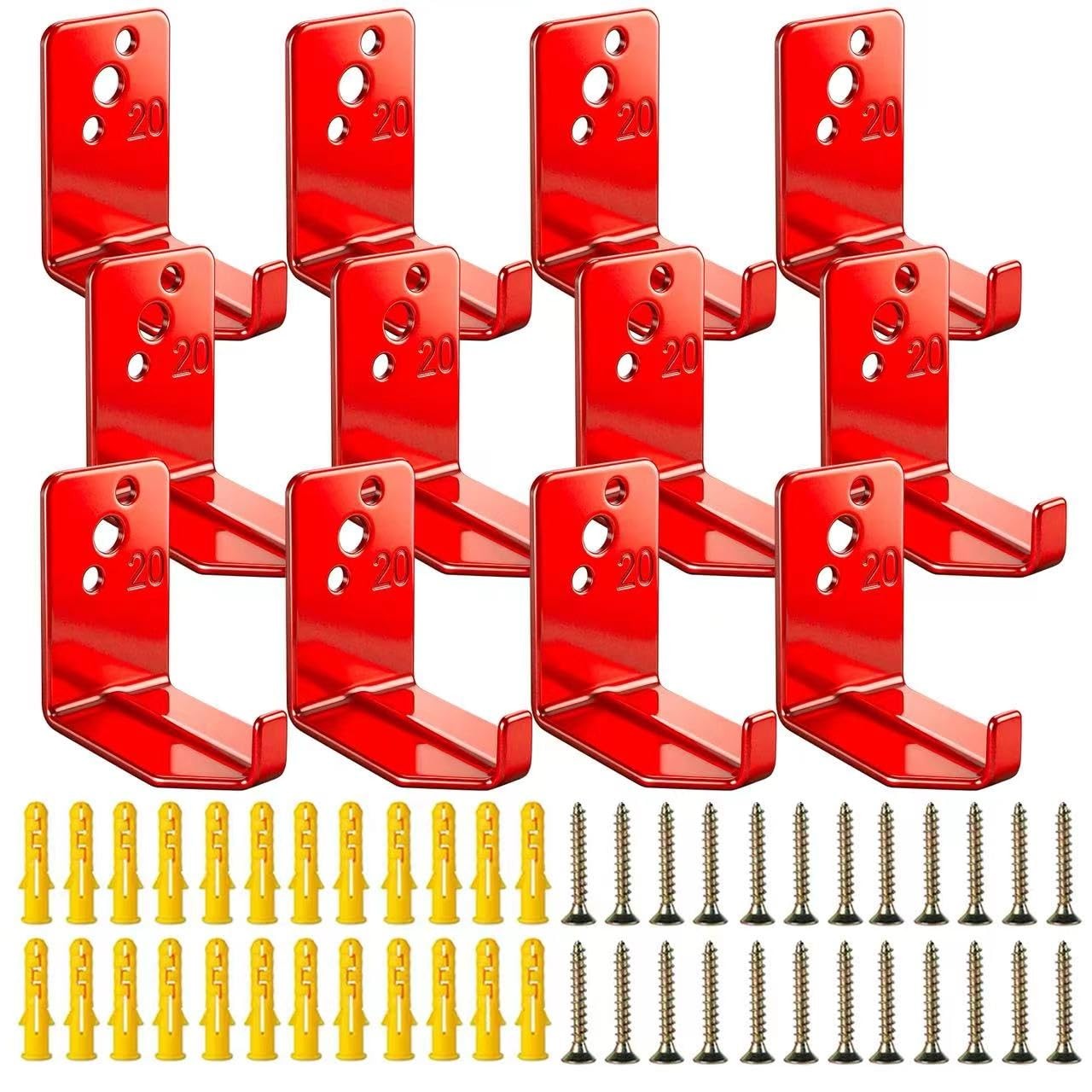 12 PCS Universal Fire Extinguisher Mount Bracket Wall Hook Holder Fits 20 Lb