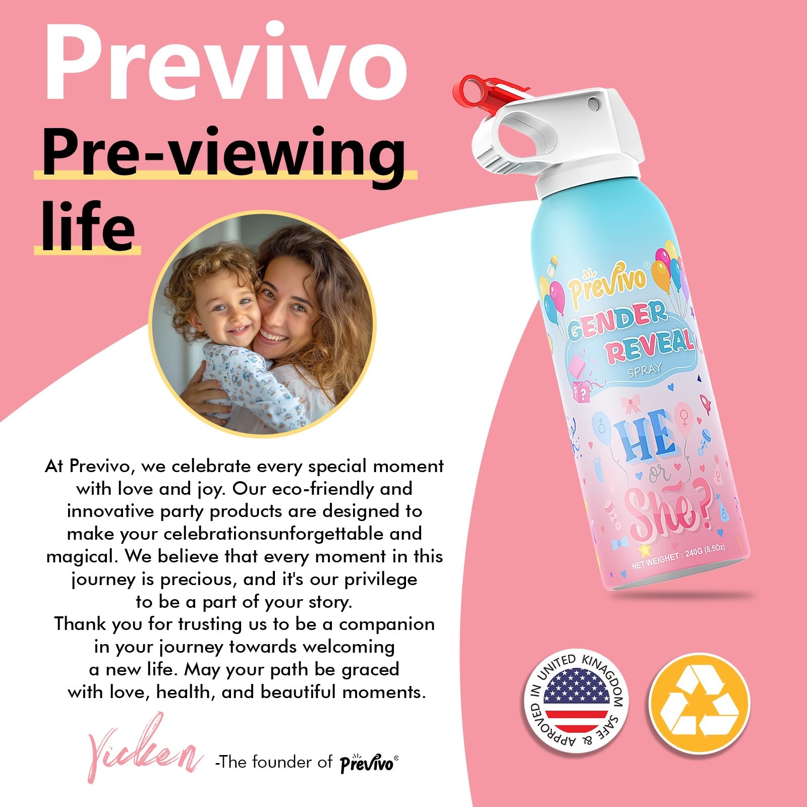 Reveal Fire Extinguisher Set -Gender Reveal Color Smoke Powder Spray – 100% B…